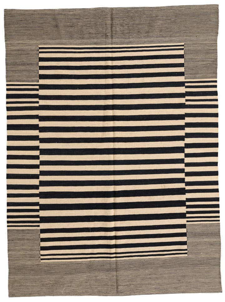 5' 7 x 7' 8 Hand Woven Kilim Modern Wool Rug