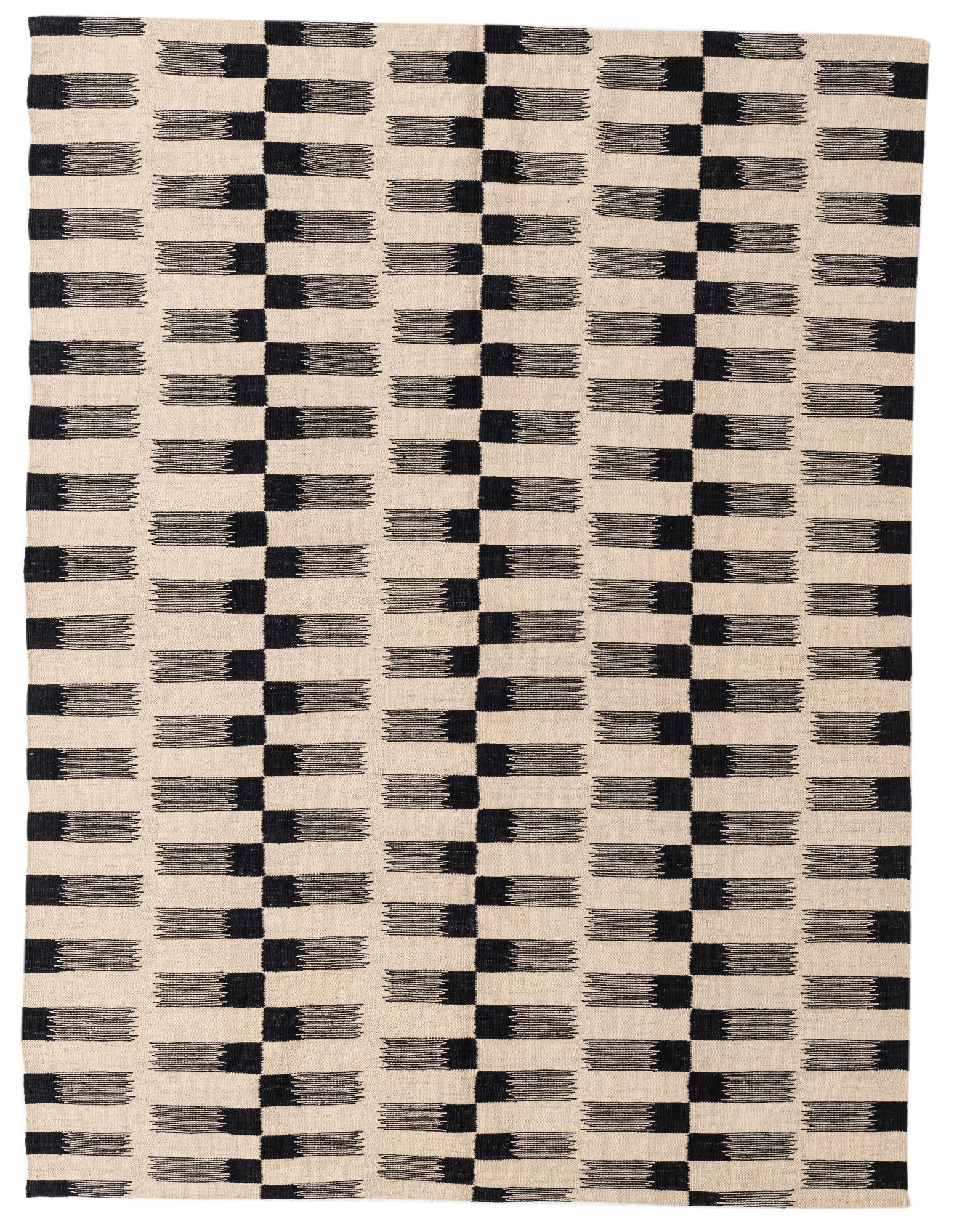 5' 9 x 7' 8 Hand Woven Kilim Modern Wool Rug