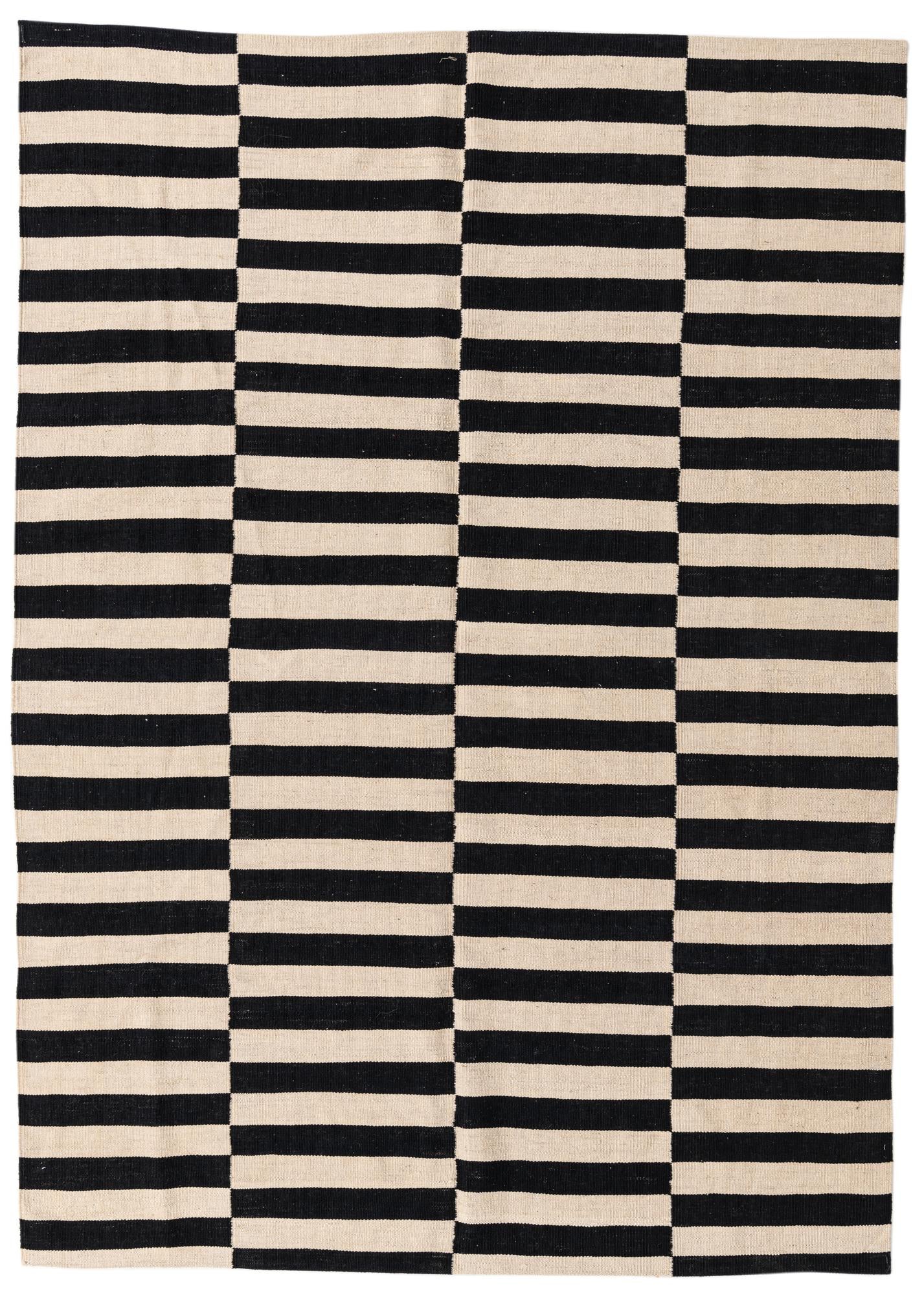 5' 7 x 7' 11 Hand Woven Kilim Modern Wool Rug