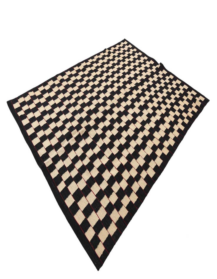 Detail image of 5' 8 x 7' 6  Hand Woven Kilim Modern Wool Rug