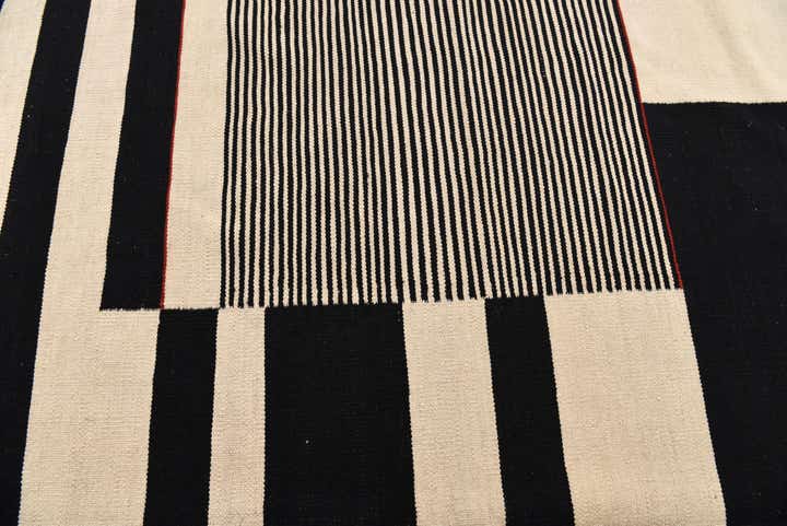 6' 7 x 9' 4 Hand Woven Kilim Modern Wool Rug
