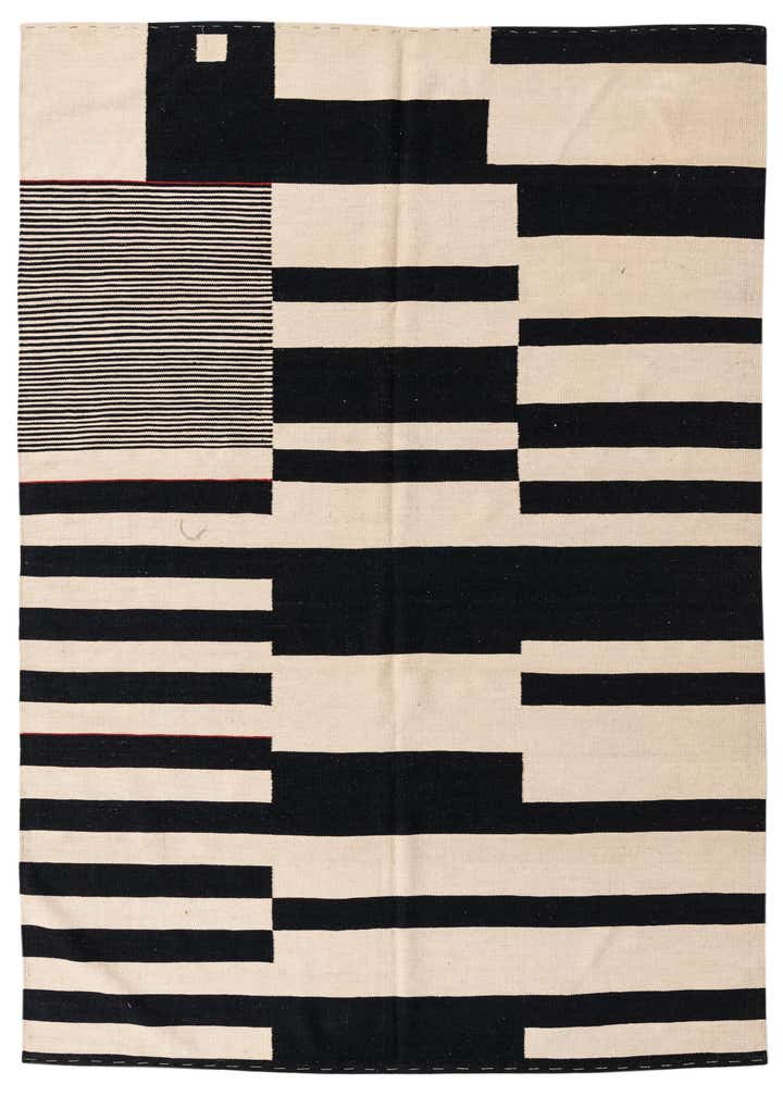 6' 7 x 9' 4 Hand Woven Kilim Modern Wool Rug