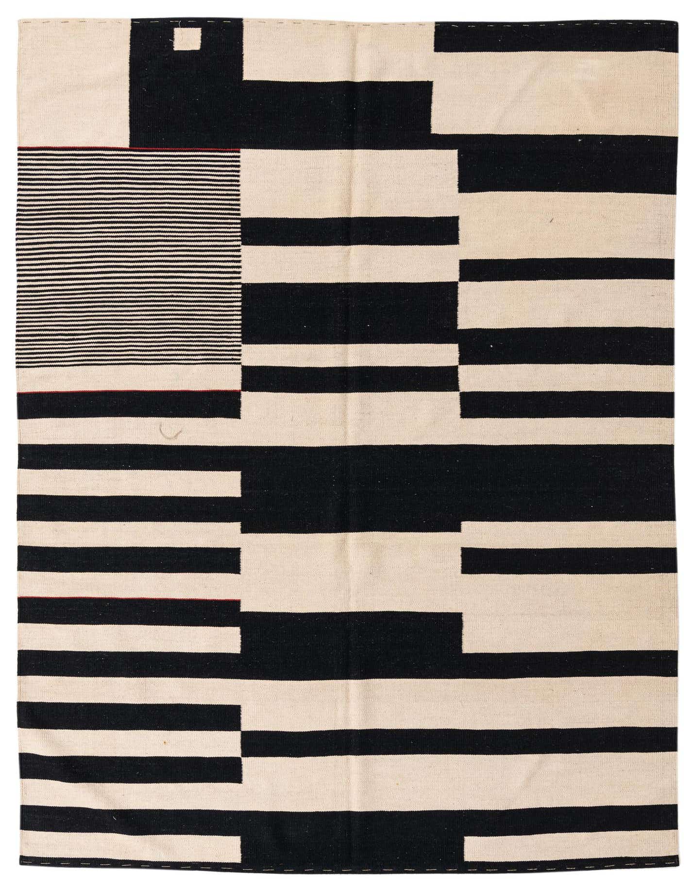6' 7 x 9' 4 Hand Woven Kilim Modern Wool Rug