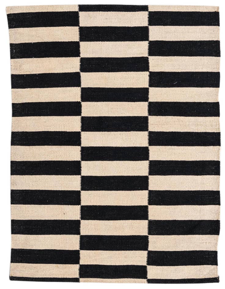 Detail image of 2' 7 x 3' 10 Hand Woven Kilim Modern Wool Rug