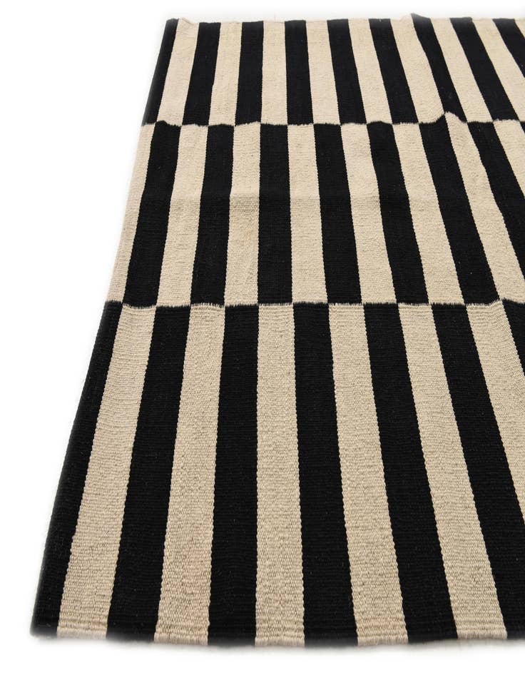 Detail image of 3' 5 x 4' 9  Hand Woven Kilim Modern Wool Rug