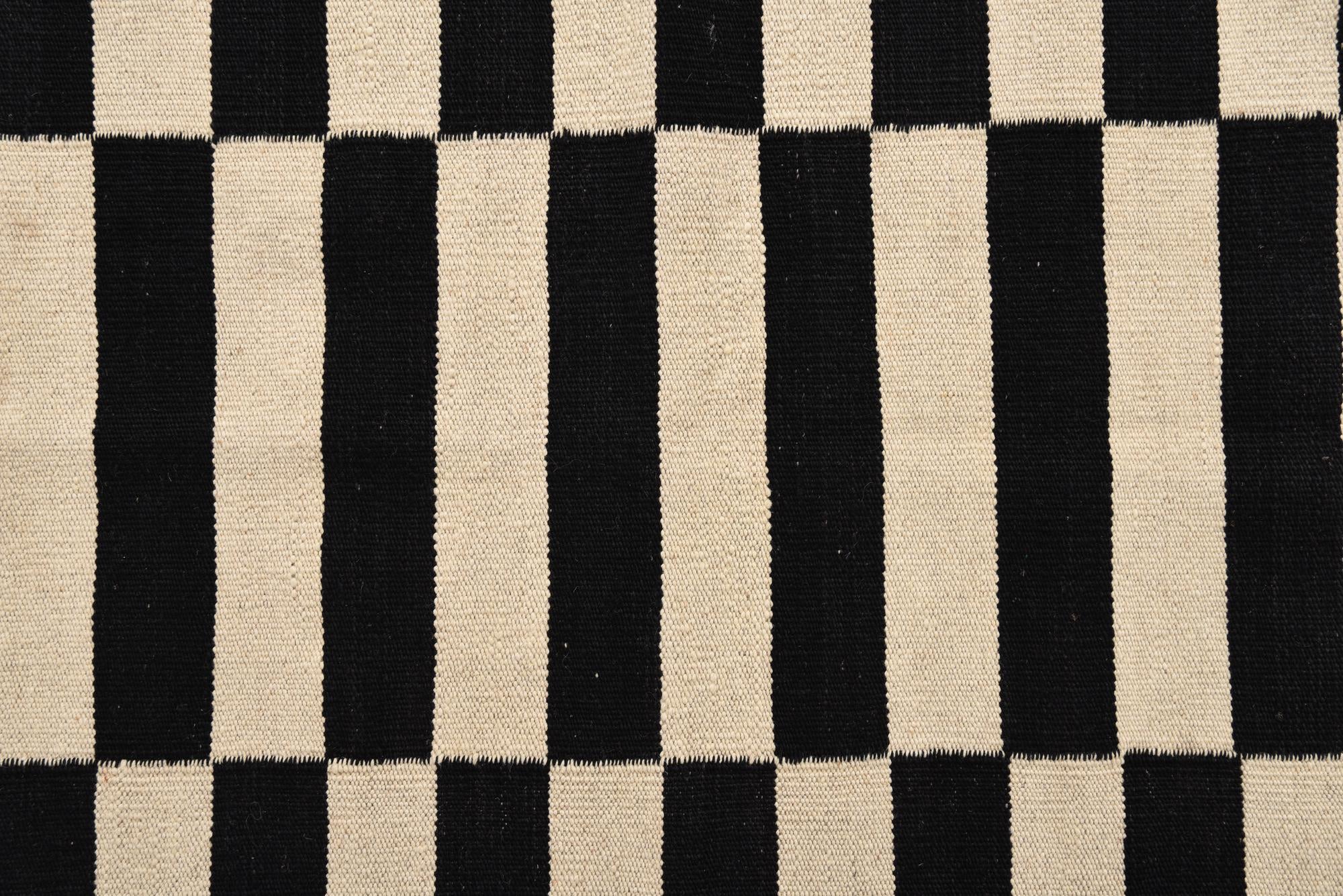 3' 5 x 4' 9 Hand Woven Kilim Modern Wool Rug