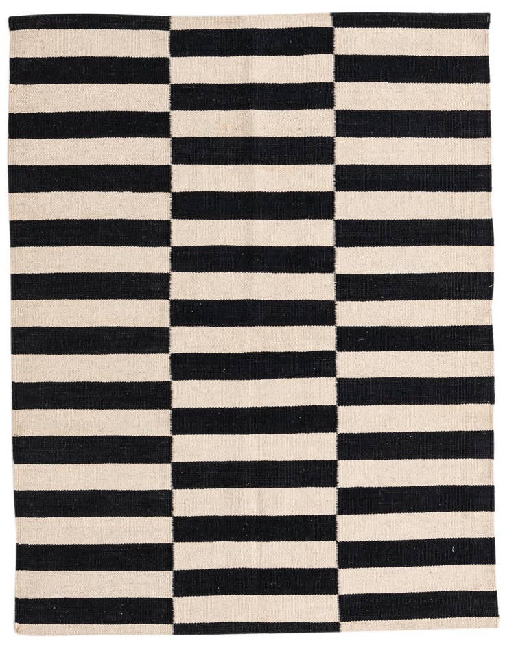 Detail image of 3' 5 x 4' 9 Hand Woven Kilim Modern Wool Rug