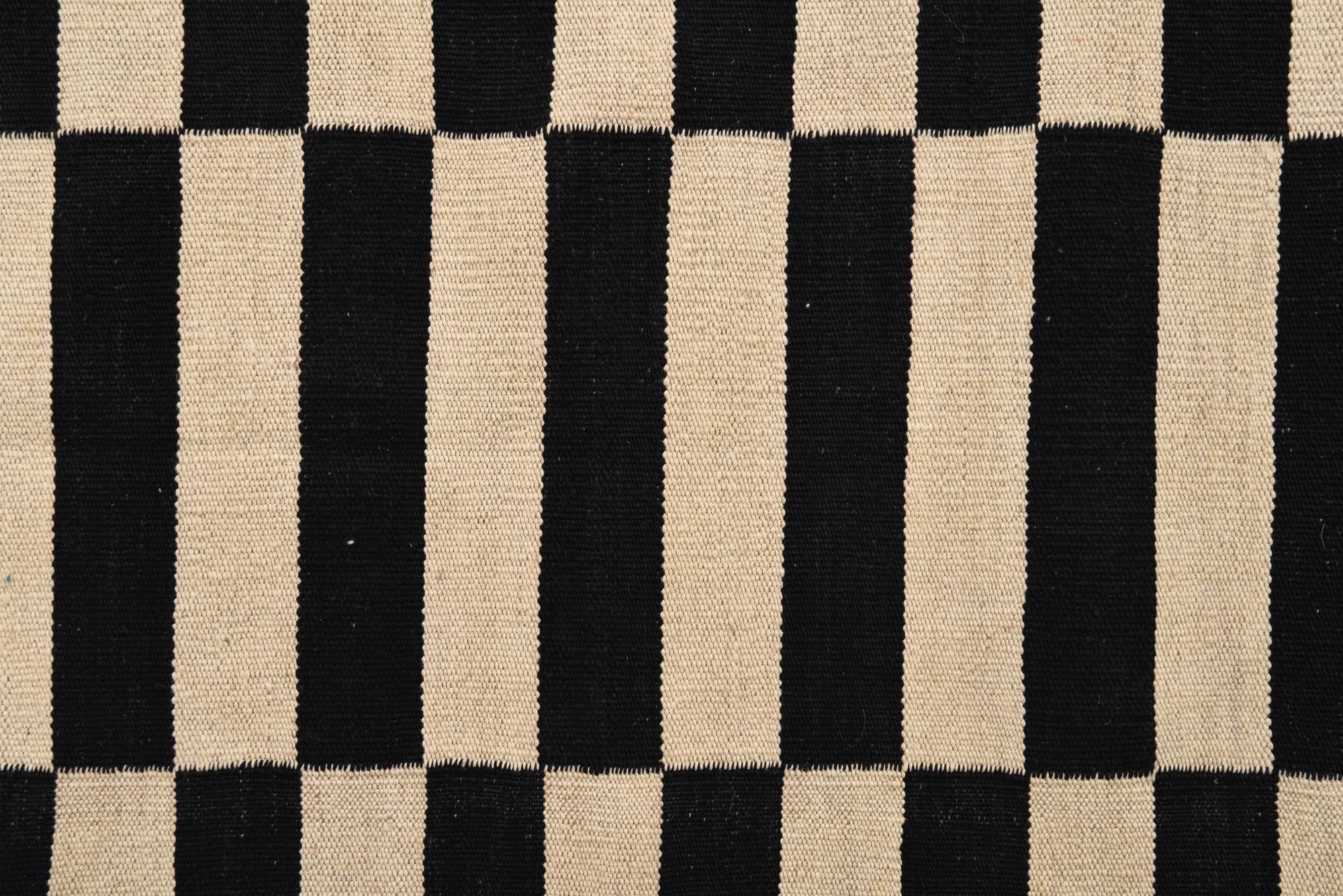 3' 4 x 4' 10 Hand Woven Kilim Modern Wool Rug