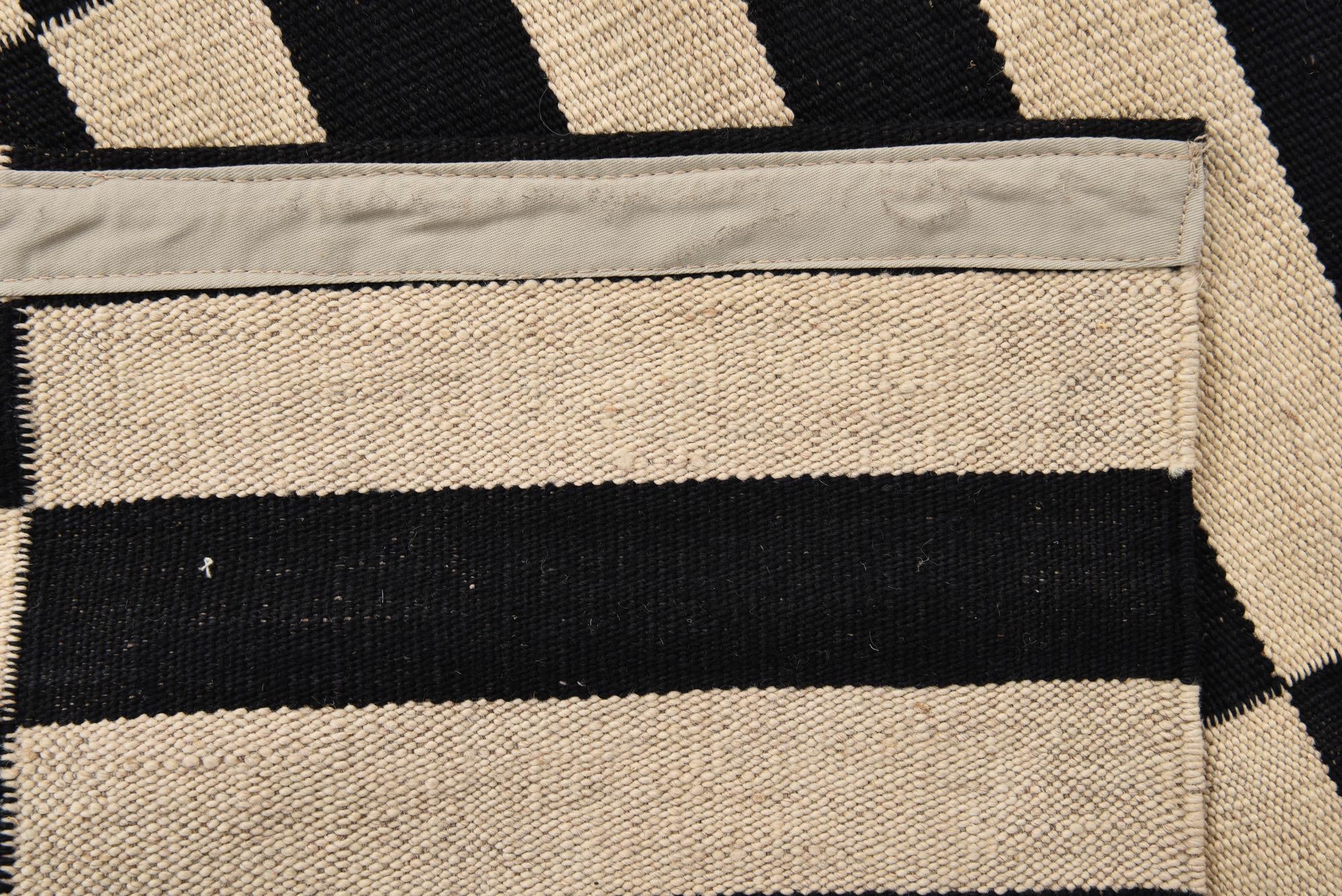 3' 4 x 4' 10 Hand Woven Kilim Modern Wool Rug