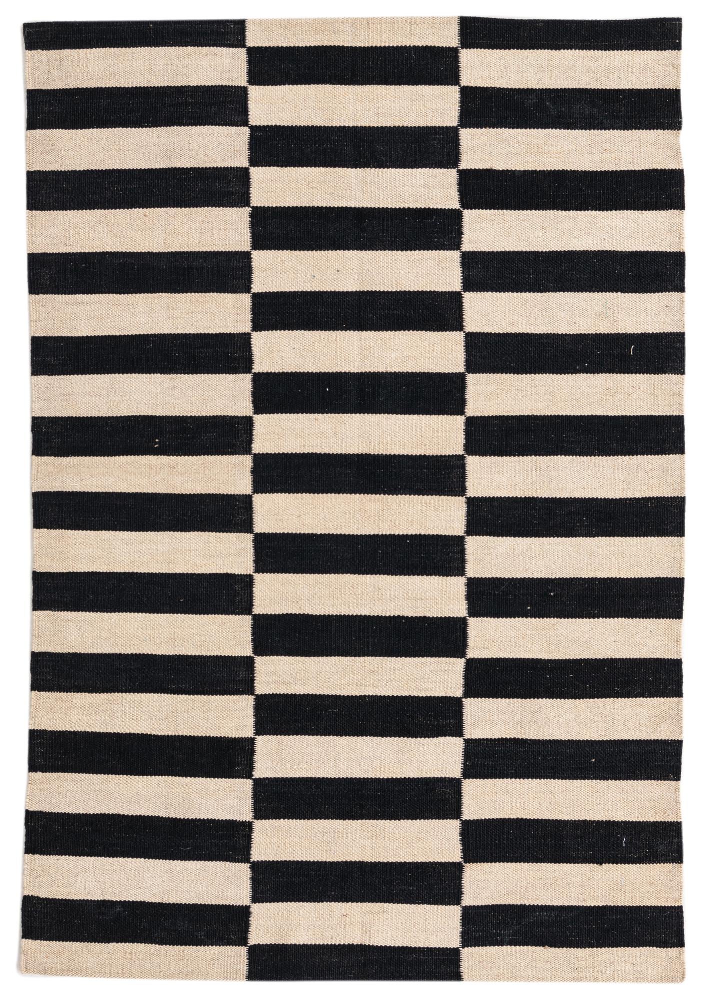 3' 4 x 4' 10 Hand Woven Kilim Modern Wool Rug