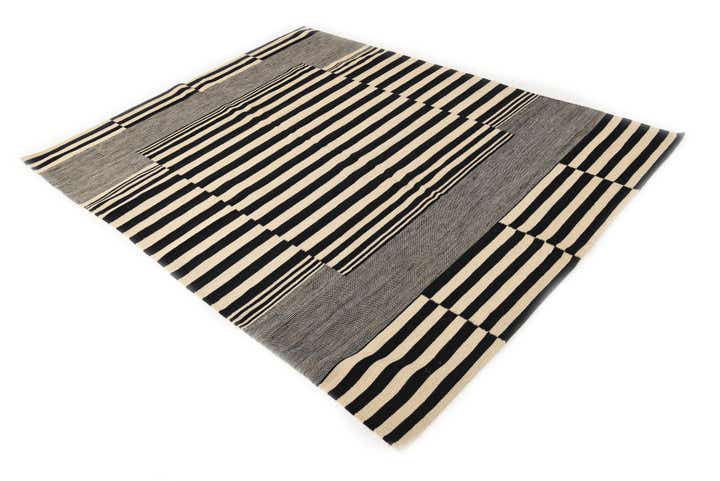 6' x 7' 8 Hand Woven Kilim Modern Wool Rug