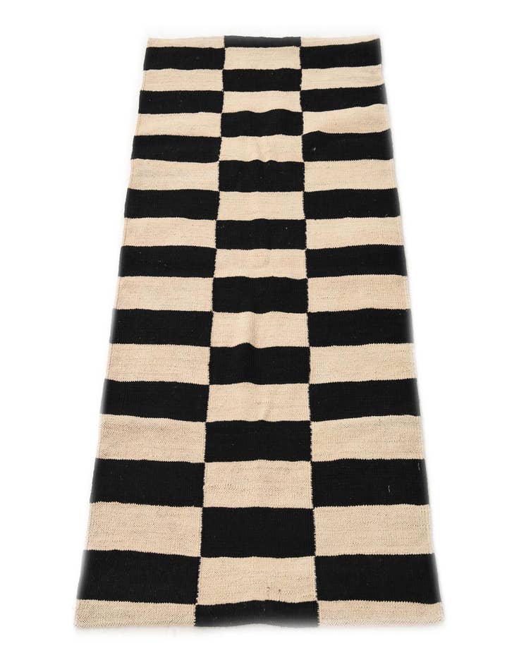 Detail image of 2' 8 x 3' 10  Hand Woven Kilim Modern Wool Rug