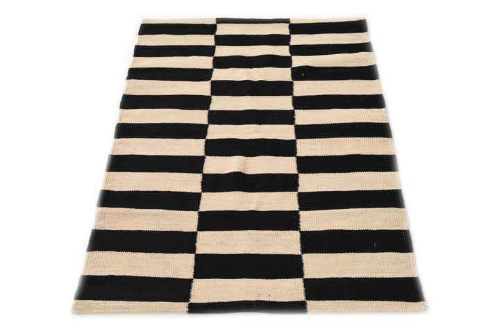 2' 8 x 3' 10 Hand Woven Kilim Modern Wool Rug