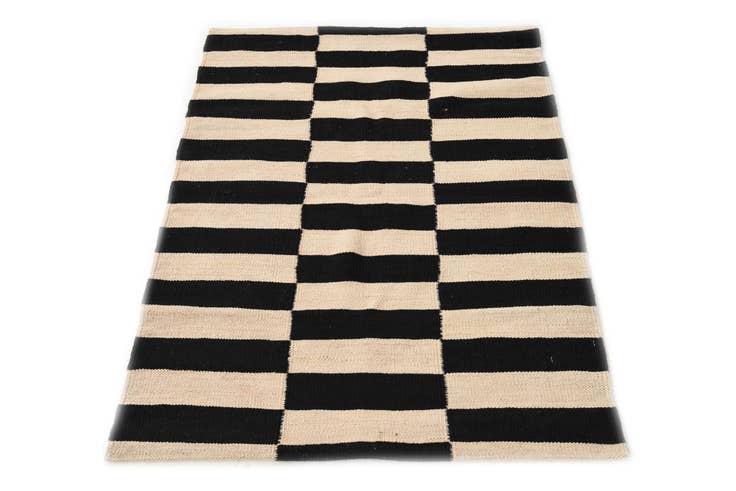 Detail image of 2' 8 x 3' 10 Hand Woven Kilim Modern Wool Rug