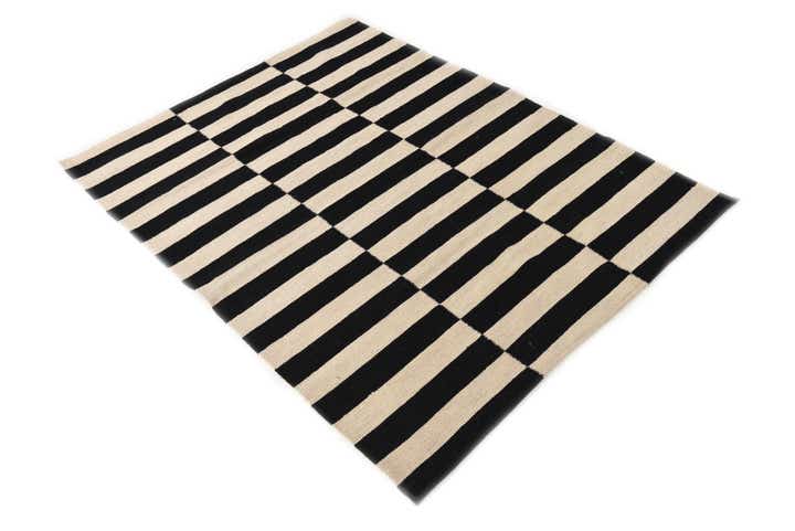 3' 7 x 4' 9 Hand Woven Kilim Modern Wool Rug