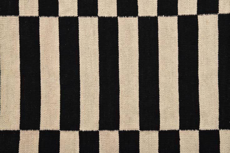 Detail image of 3' 7 x 4' 9 Hand Woven Kilim Modern Wool Rug