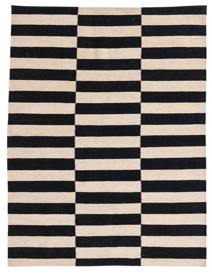 Detail image of 3' 7 x 4' 9 Hand Woven Kilim Modern Wool Rug