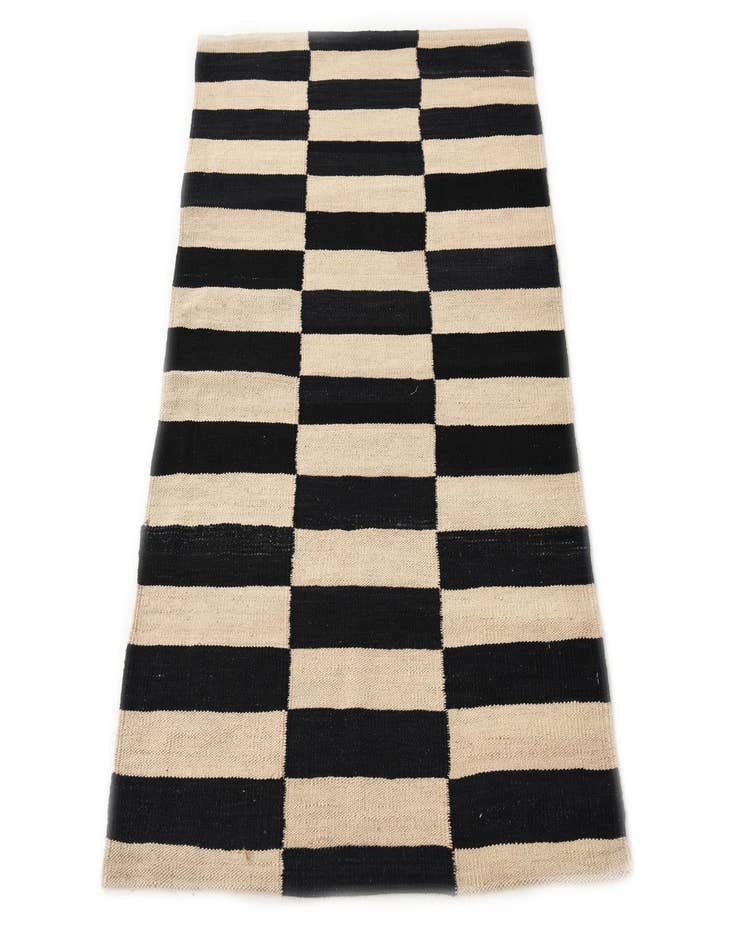 Detail image of 2' 8 x 3' 10  Hand Woven Kilim Modern Wool Rug