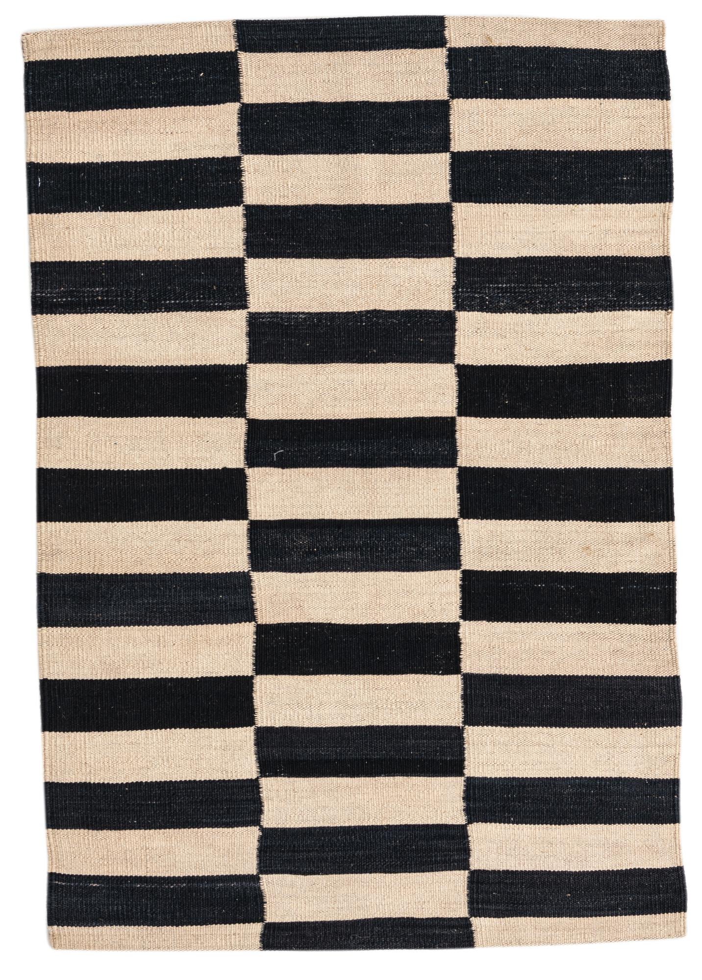 2' 8 x 3' 10 Hand Woven Kilim Modern Wool Rug
