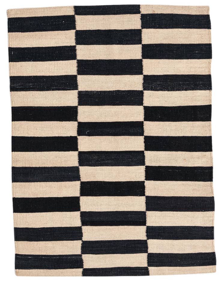 Detail image of 2' 8 x 3' 10 Hand Woven Kilim Modern Wool Rug