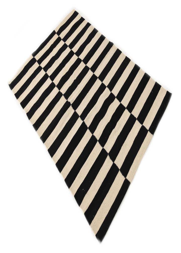 3' 4 x 4' 10 Hand Woven Kilim Modern Wool Rug
