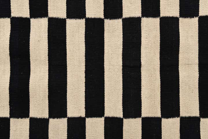 3' 4 x 4' 10 Hand Woven Kilim Modern Wool Rug