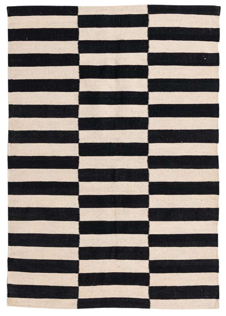 3' 4 x 4' 10 Hand Woven Kilim Modern Wool Rug
