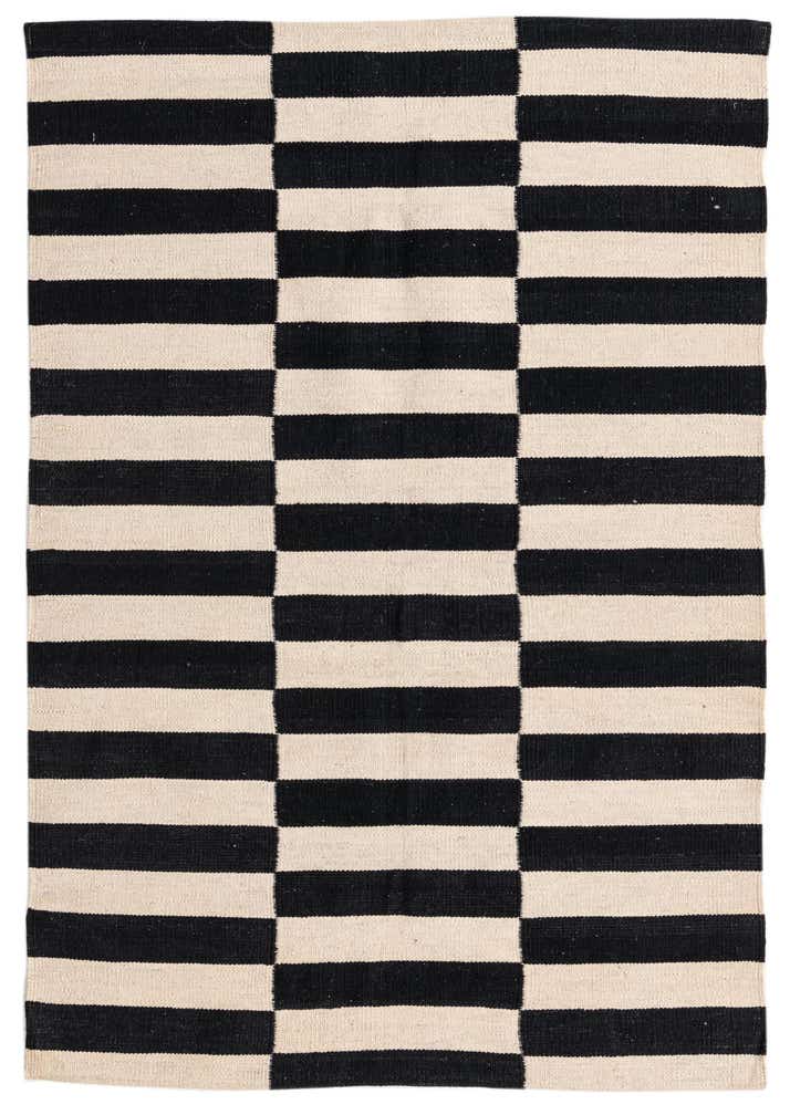 3' 4 x 4' 10 Hand Woven Kilim Modern Wool Rug
