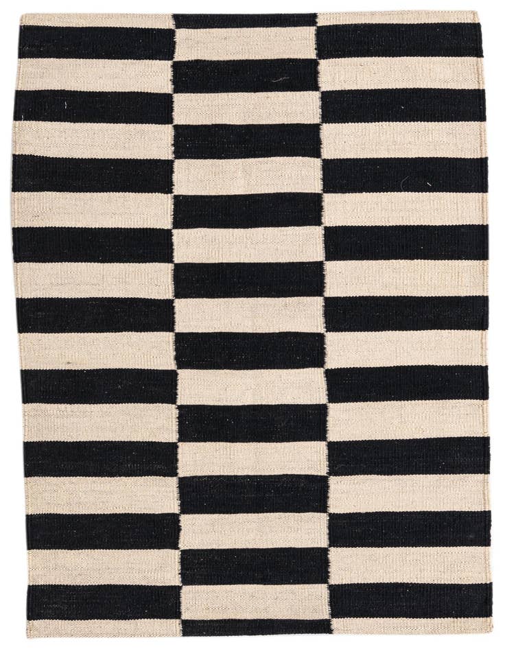 Detail image of 2' 9 x 3' 9 Hand Woven Kilim Modern Wool Rug