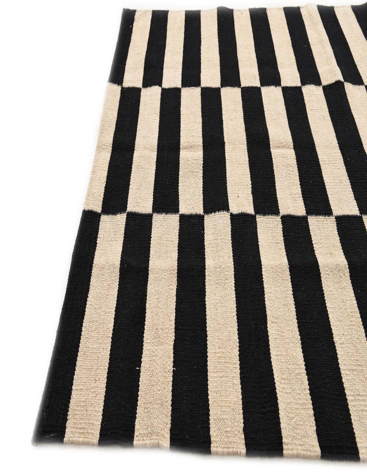 Detail image of 3' 4 x 4' 10  Hand Woven Kilim Modern Wool Rug