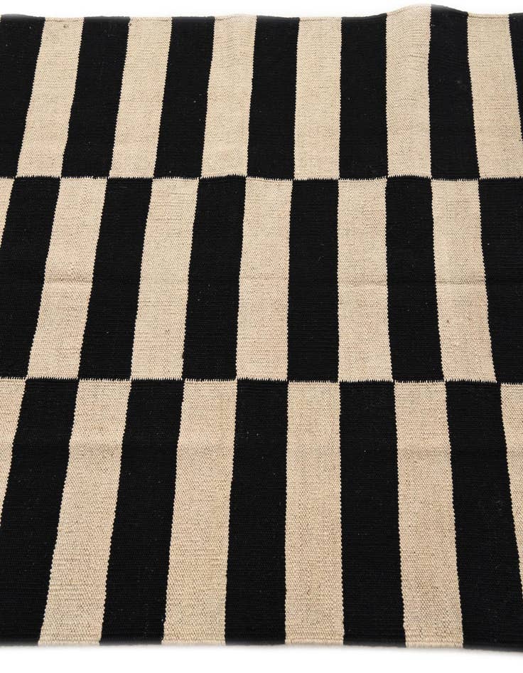 Detail image of 3' 4 x 4' 10  Hand Woven Kilim Modern Wool Rug