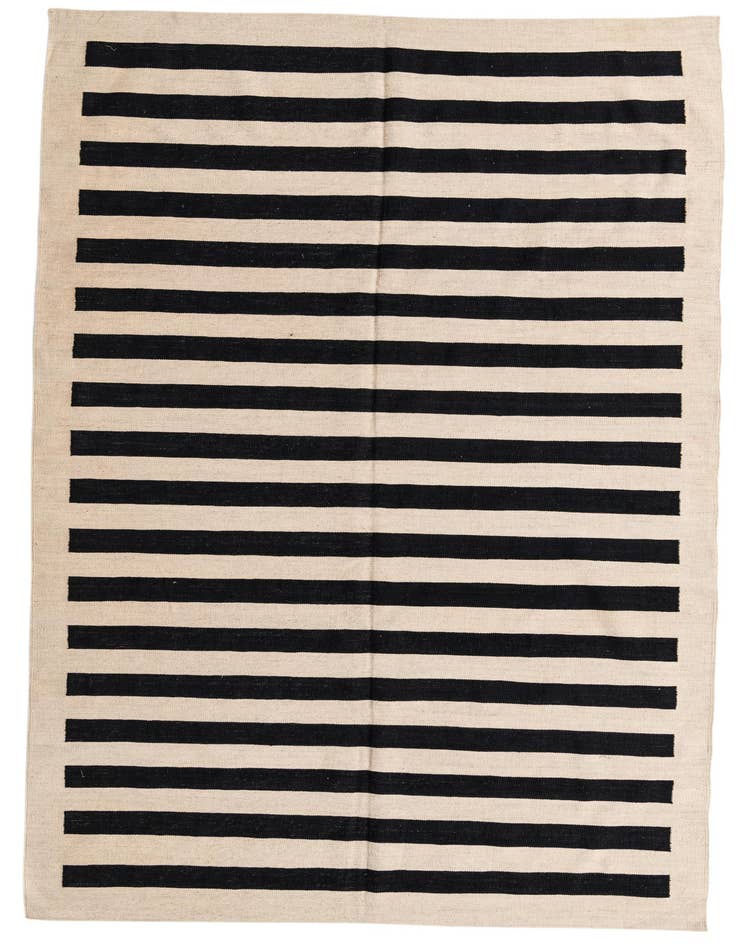 Detail image of 6' 8 x 9' 10 Hand Woven Kilim Modern Wool Rug