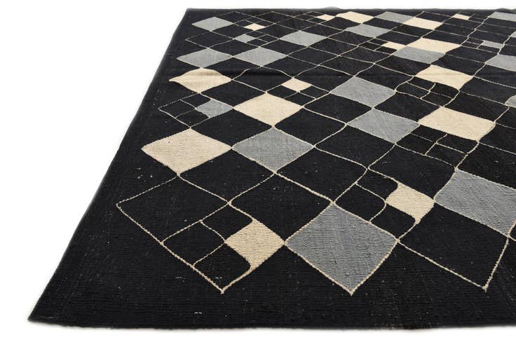 Detail image of 7' 2 x 9' 5 Hand Woven Kilim Modern Wool Rug