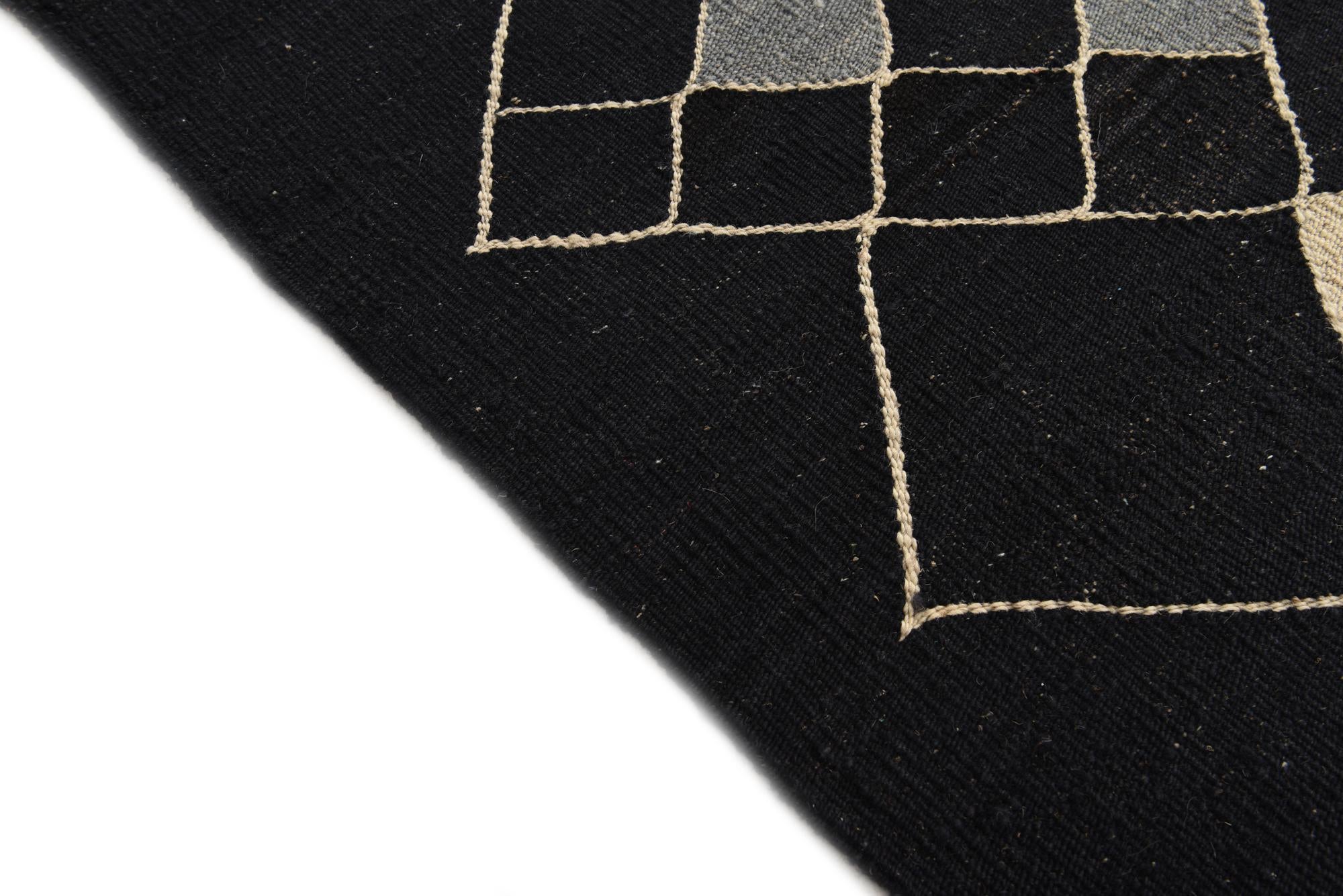 7' 2 x 9' 5 Hand Woven Kilim Modern Wool Rug