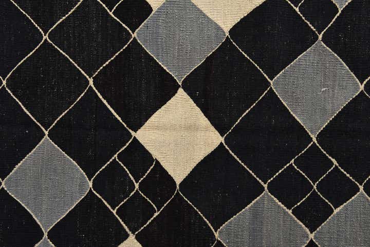 7' 2 x 9' 5 Hand Woven Kilim Modern Wool Rug