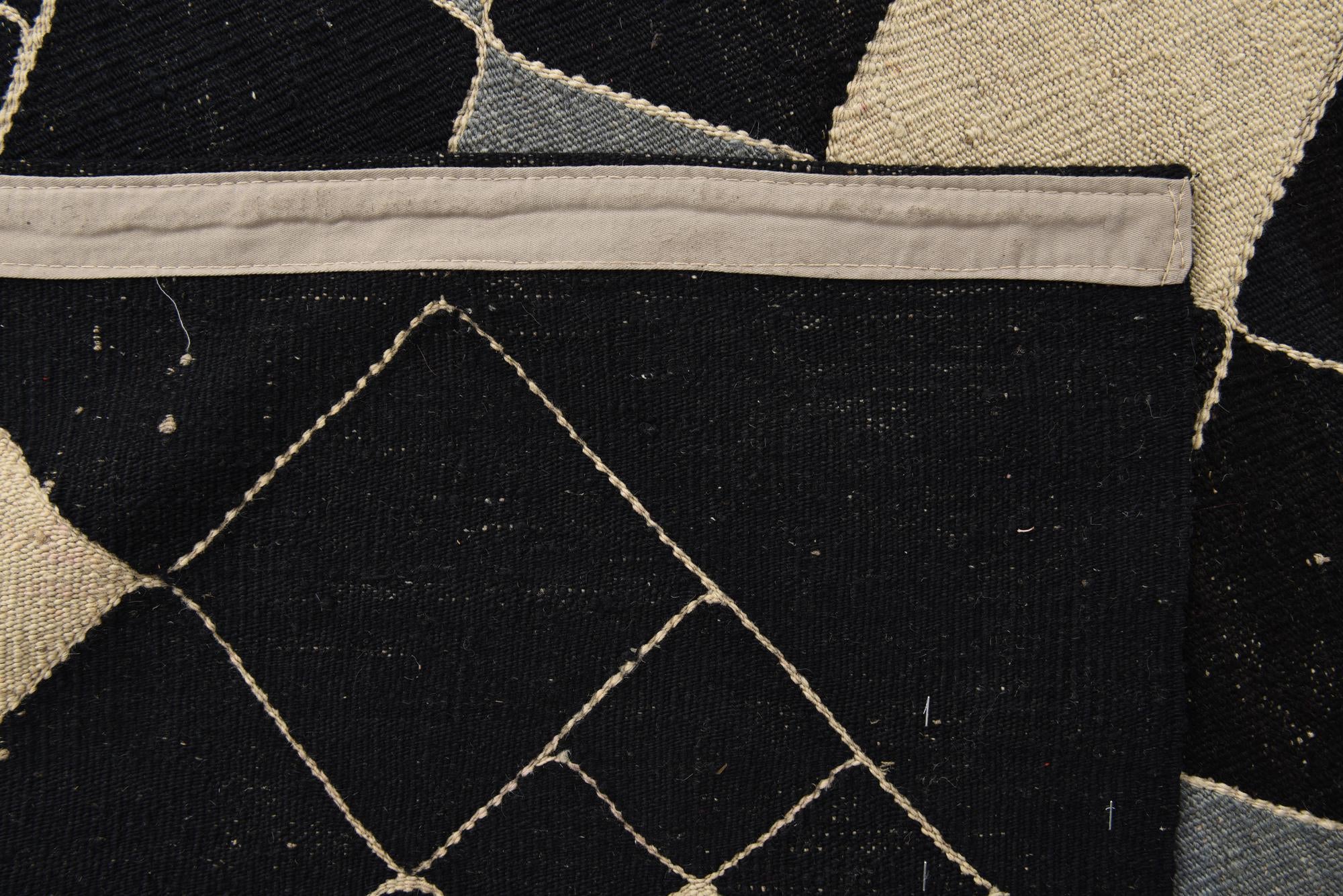 7' 2 x 9' 5 Hand Woven Kilim Modern Wool Rug