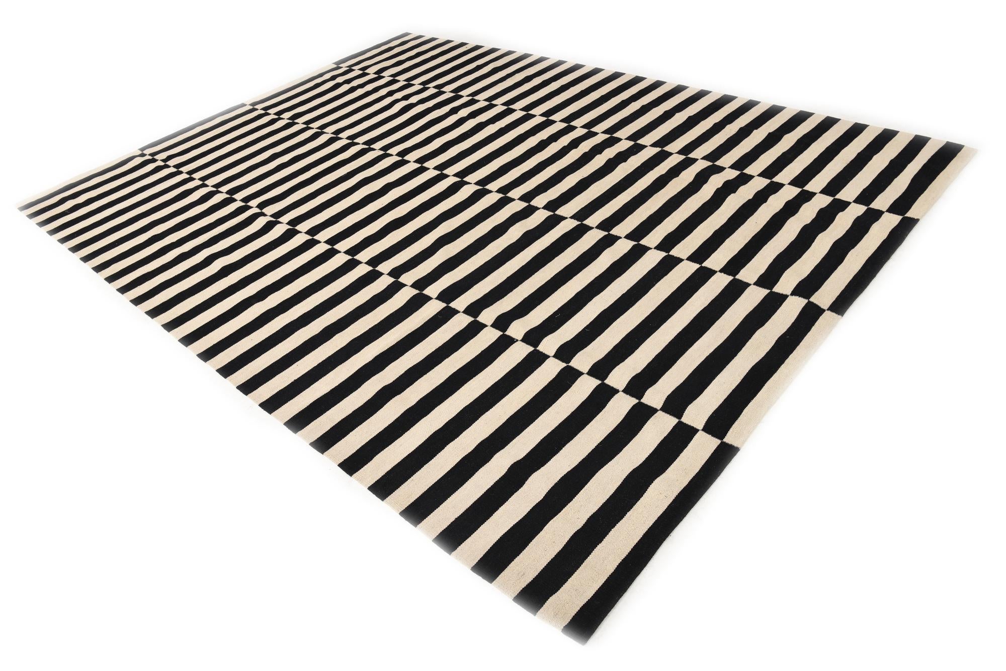 8' 7 x 11' 3 Hand Woven Kilim Modern Wool Rug