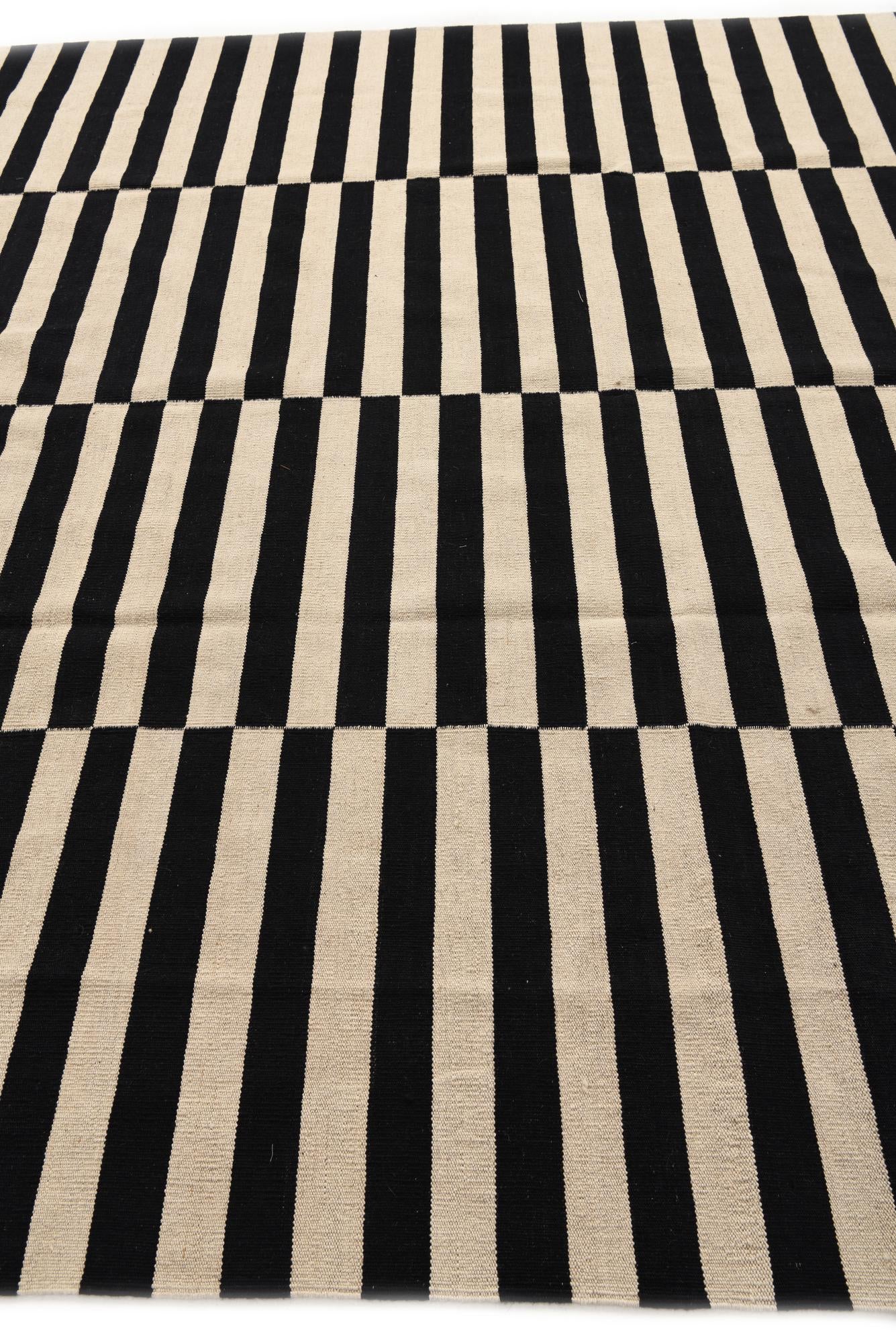 8' 7 x 11' 3 Hand Woven Kilim Modern Wool Rug