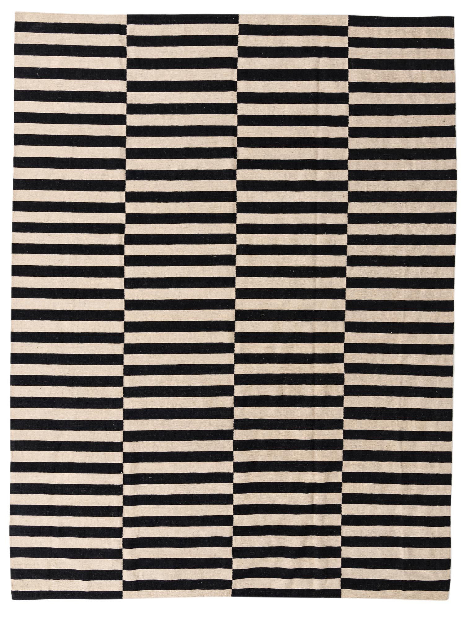 8' 7 x 11' 3 Hand Woven Kilim Modern Wool Rug