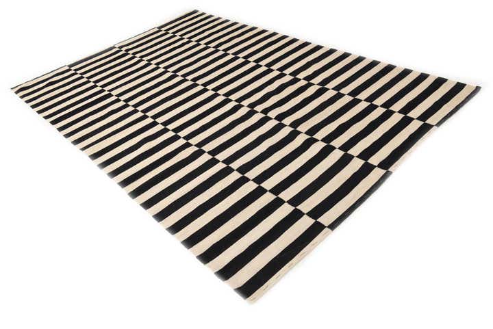 6' 8 x 9' 8 Hand Woven Kilim Modern Wool Rug