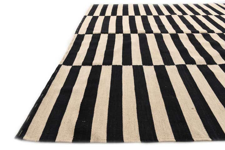 6' 8 x 9' 8 Hand Woven Kilim Modern Wool Rug