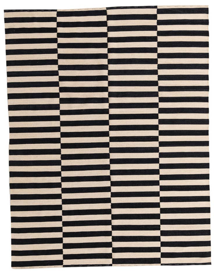 Detail image of 6' 8 x 9' 8 Hand Woven Kilim Modern Wool Rug