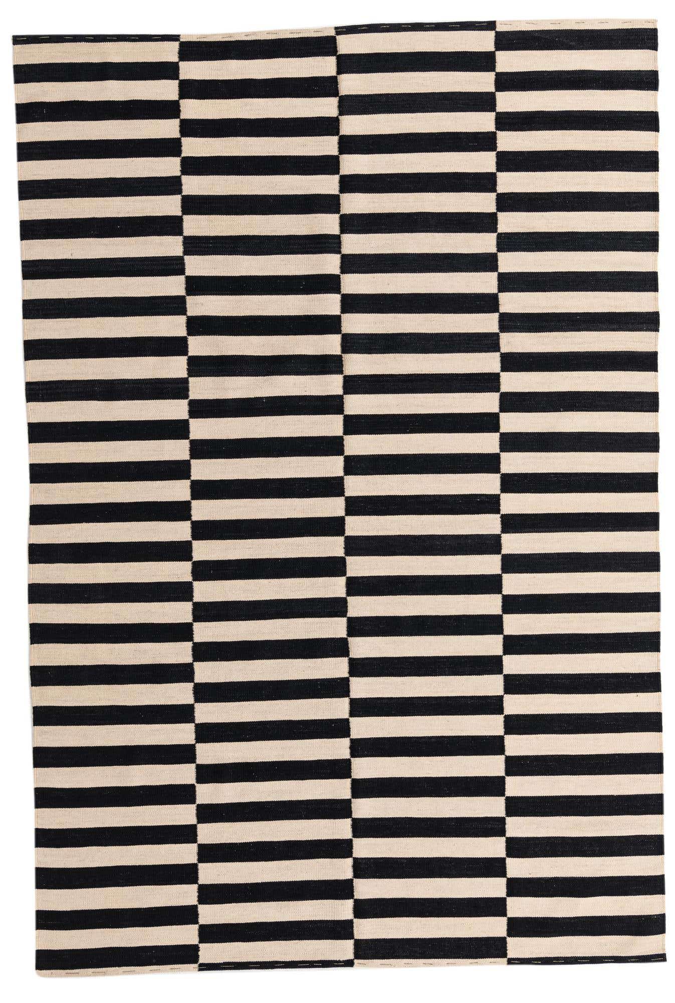 6' 8 x 9' 8 Hand Woven Kilim Modern Wool Rug