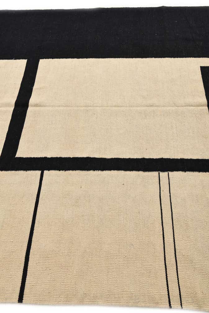 6' 4 x 9' 8 Hand Woven Kilim Modern Wool Rug