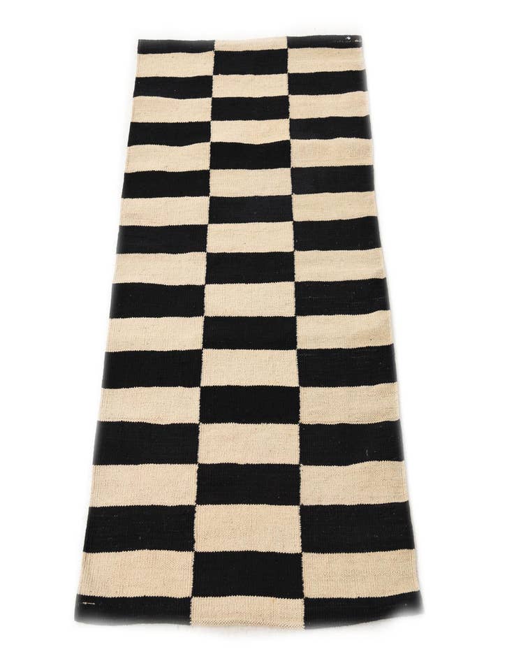 Detail image of 2' 7 x 3' 9  Hand Woven Kilim Modern Wool Rug