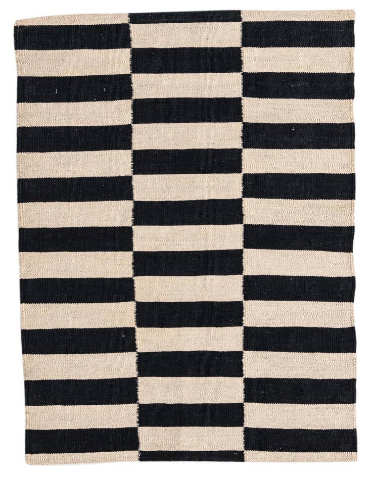 Detail image of 2' 8 x 3' 10 Hand Woven Kilim Modern Wool Rug