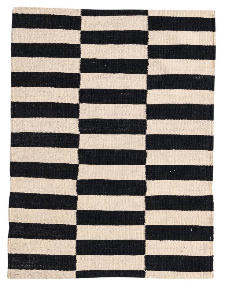 Detail image of 2' 8 x 3' 10 Hand Woven Kilim Modern Wool Rug
