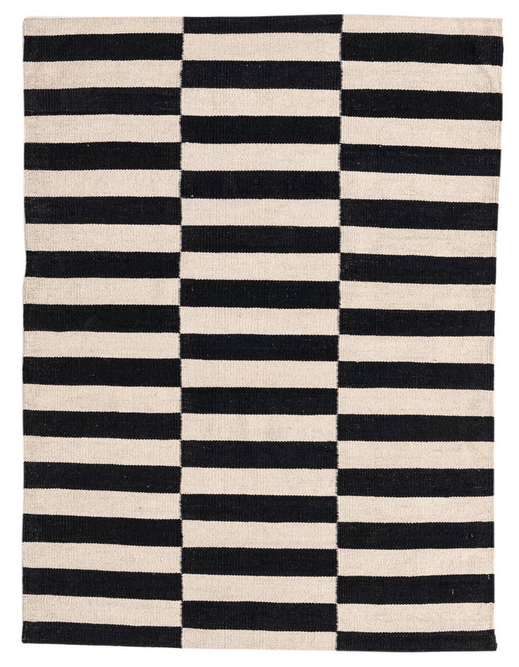 Detail image of 3' 4 x 4' 10 Hand Woven Kilim Modern Wool Rug