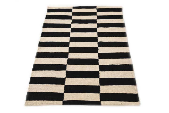 2' 8 x 3' 10 Hand Woven Kilim Modern Wool Rug
