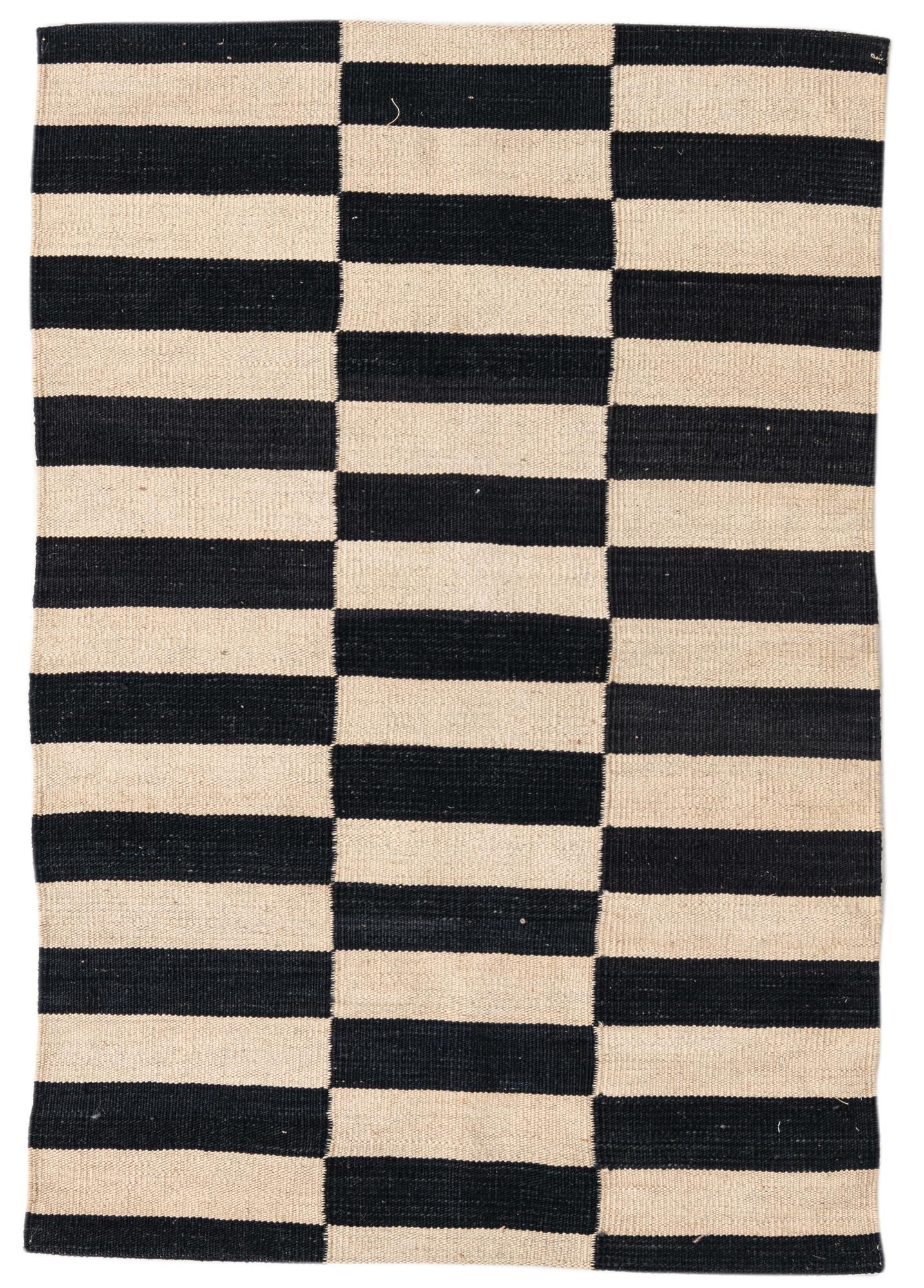 2' 7 x 3' 10 Hand Woven Kilim Modern Wool Rug